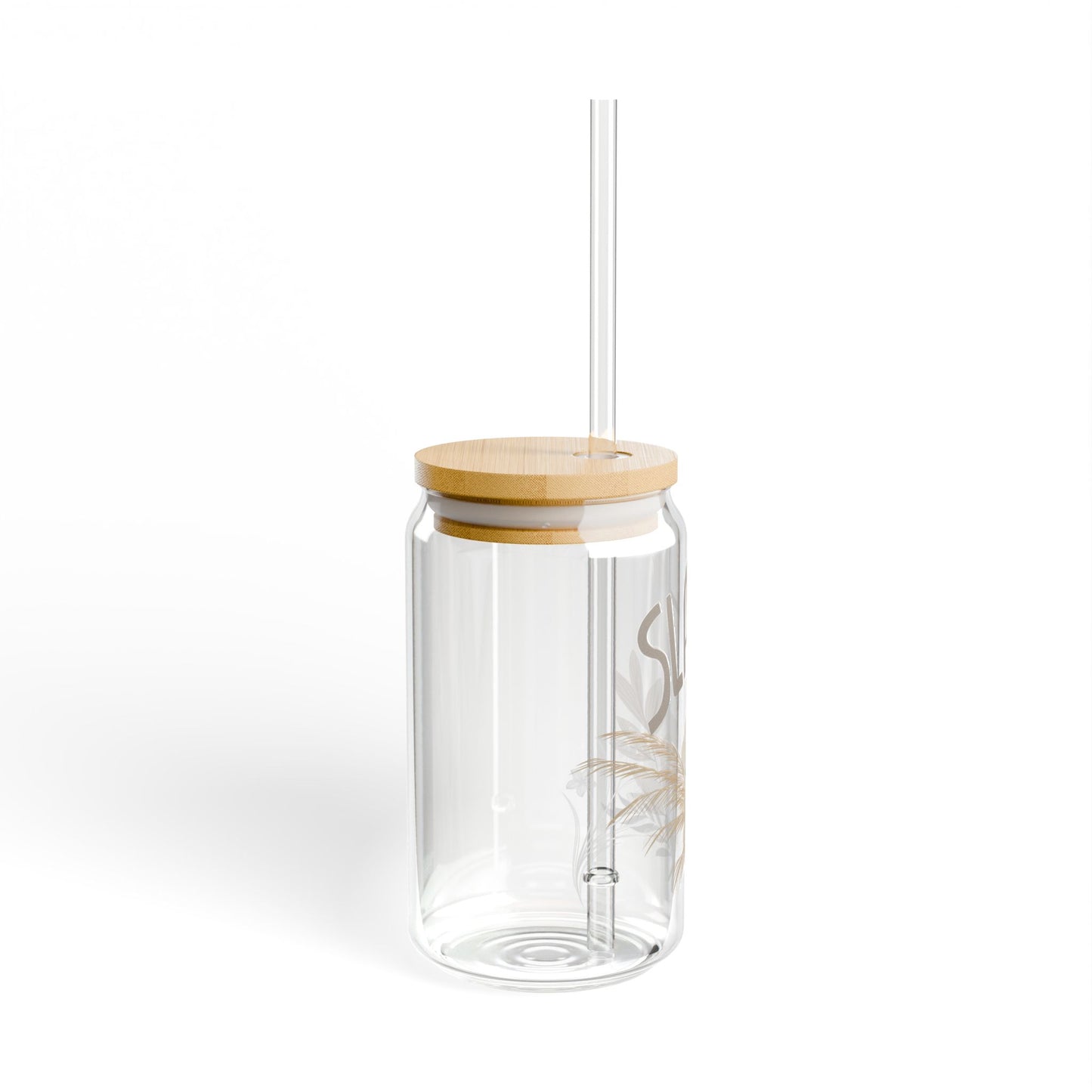 Botanical Slay Sipper Glass - 16oz Eco-Friendly Drinkware with Straw